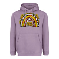 Lavender sunflower sports rainbow Heavyweight Hoodie - RacoonDesign