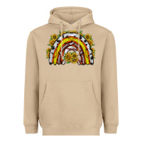 Mushroom sunflower sports rainbow Heavyweight Hoodie - RacoonDesign
