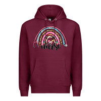 Burgundy western nurse rainbow Premium Hoodie - RanaPortraitStore