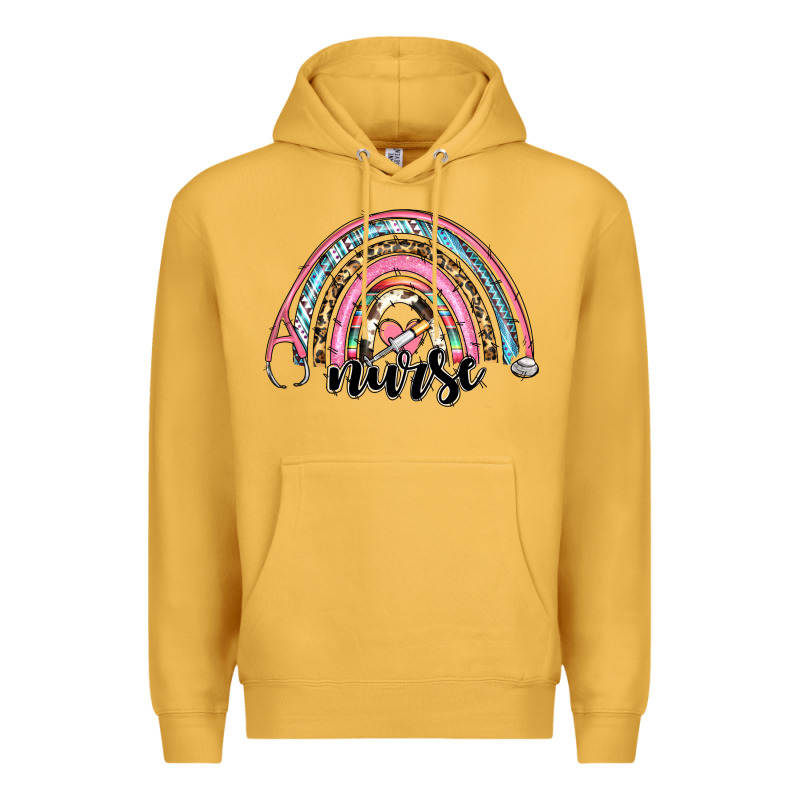 Western Nurse Rainbow Premium Hoodie by RanaPortraitStore | Teevron