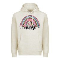 Oatmeal Heather western nurse rainbow Premium Hoodie - RanaPortraitStore