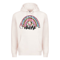 Pale Pink western nurse rainbow Premium Hoodie - RanaPortraitStore