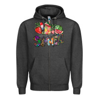 Charcoal Heather Sweet Sweet Summer Zipper Hoodie - CowhideDigitalArt