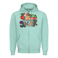 Seafoam Sweet Sweet Summer Zipper Hoodie - CowhideDigitalArt
