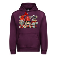 Mauve Wine ladybug  gnomies Urban Hoodie - BarkalooDesign
