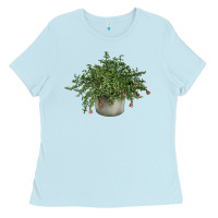 Baby Blue Dwarf Pomegranate Tree Illustrations Ladies Tee - LillyAllenDesigns