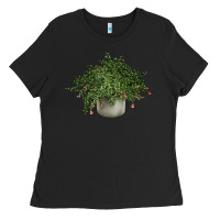 Black Dwarf Pomegranate Tree Illustrations Ladies Tee - LillyAllenDesigns