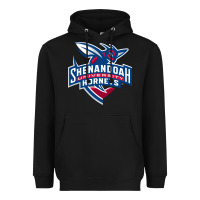 Black Shenandoah University Hornets Heavyweight Hoodie - lanVoArt