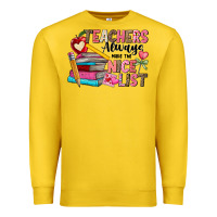 Lemon Teachers Always Make The Nice List Premium Sweatshirt - CowhideDigitalArt