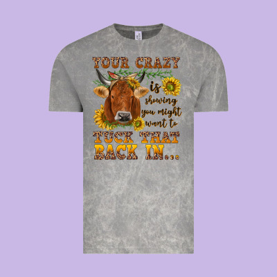 Your Crazy Is Showing Vintage Tee Designed By Nancycooperartshop