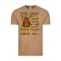 Vintage Coffee Your crazy is showing Vintage Tee - NancyCooperArtShop