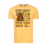 Vintage Mustard Your crazy is showing Vintage Tee - NancyCooperArtShop