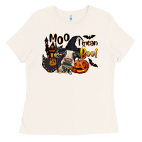 Bone Moo I Mean Boo Holstein Cow Ladies Tee - LillyAllenDesigns
