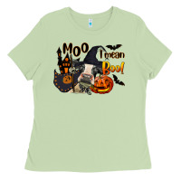 Matcha Moo I Mean Boo Holstein Cow Ladies Tee - LillyAllenDesigns