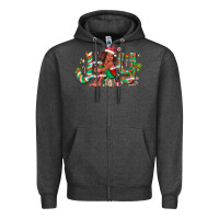 Charcoal Heather Joy Girl Black Zipper Hoodie - CowhideDigitalArt