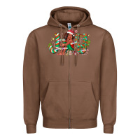 Chestnut Joy Girl Black Zipper Hoodie - CowhideDigitalArt