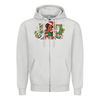 Dove Grey Joy Girl Black Zipper Hoodie - CowhideDigitalArt