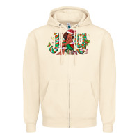 Sandshell Joy Girl Black Zipper Hoodie - CowhideDigitalArt
