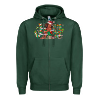 Sports Green Joy Girl Black Zipper Hoodie - CowhideDigitalArt