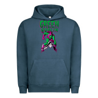 Pigment Midnight Navy green goblin Urban Hoodie - lanVoArt