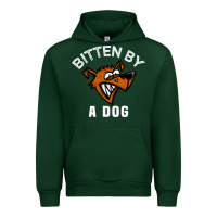 Forest Green bitten by a dog angry dog bite funny gift Urban Hoodie - lanVoArt