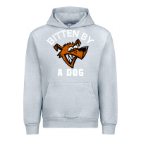 Heather Grey bitten by a dog angry dog bite funny gift Urban Hoodie - lanVoArt