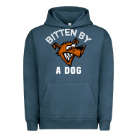 Pigment Midnight Navy bitten by a dog angry dog bite funny gift Urban Hoodie - lanVoArt