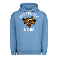 Pigment Pebble Blue bitten by a dog angry dog bite funny gift Urban Hoodie - lanVoArt