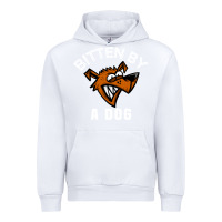 White bitten by a dog angry dog bite funny gift Urban Hoodie - lanVoArt