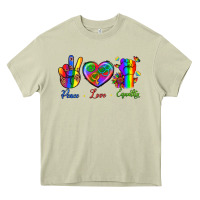 Mossy Peace Love Equality Heavy Core Tee - BundleAndBundleShop