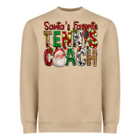 Mushroom Santa's Favorite Tennis Coach For Christmas Heavyweight Sweatshirt - FaDigitalArtStudio