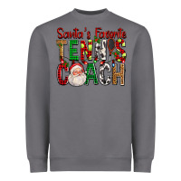 Storm Santa's Favorite Tennis Coach For Christmas Heavyweight Sweatshirt - FaDigitalArtStudio