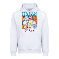 White hasan piker t shirts gift for fans for men and women gift mother day f Urban Hoodie - lanVoArt