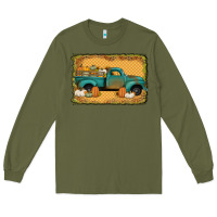 Army Green pumpkin farm truck Long Sleeve Tee - Jasminsmagicworld