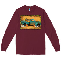 Burgundy pumpkin farm truck Long Sleeve Tee - Jasminsmagicworld