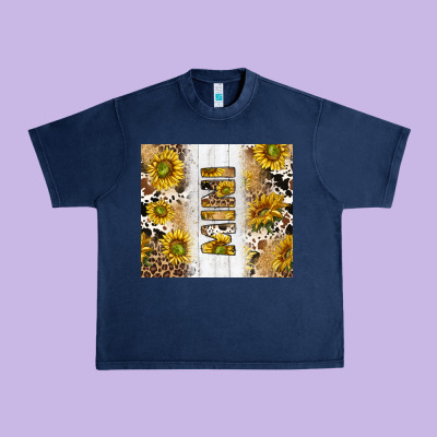 Western Mother's Day Mini With Cowhide And Sunflowers Tumbler Tbs Urban Heavy Tee Designed By Tumblerdesignbyshophia