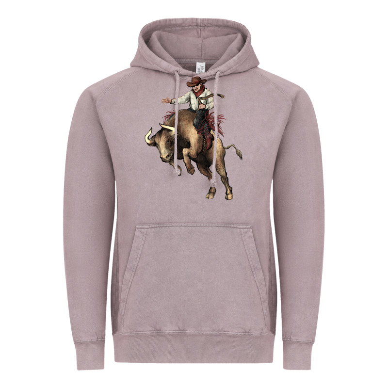 Cowboy Bull Rodeo Vintage Hoodie by HowdyJamesFarm | Teevron