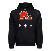 Black vintage quebec hockey   retro nordiques Urban Hoodie - lanVoArt