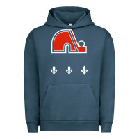 Pigment Midnight Navy vintage quebec hockey   retro nordiques Urban Hoodie - lanVoArt