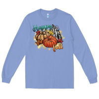 Colony Blue happy fall Long Sleeve Tee - CowGirlArtShop