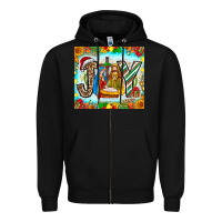 Black joy jesus Zipper Hoodie - CowhideDigitalArt
