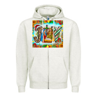 Oatmeal Heather joy jesus Zipper Hoodie - CowhideDigitalArt
