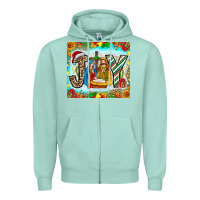 Seafoam joy jesus Zipper Hoodie - CowhideDigitalArt