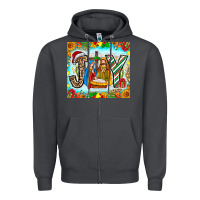 Smoke joy jesus Zipper Hoodie - CowhideDigitalArt