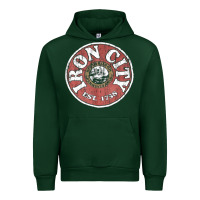 Forest Green vintage retro iron city(beer) proof Urban Hoodie - lanVoArt
