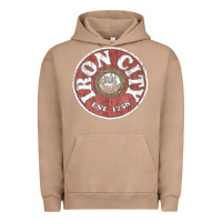 Pigment Burro vintage retro iron city(beer) proof Urban Hoodie - lanVoArt