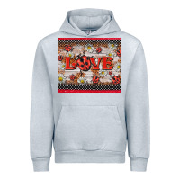 Heather Grey love ladybug Urban Hoodie - BarkalooDesign