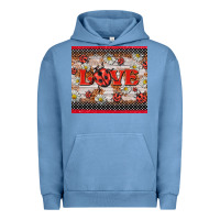 Pigment Pebble Blue love ladybug Urban Hoodie - BarkalooDesign