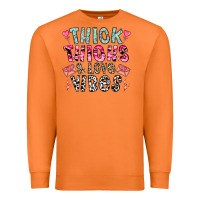 Carrot Thick Thighs And Love Vibes Premium Sweatshirt - CowhideDigitalArt