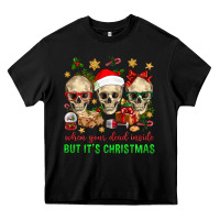 Black When Your Dead Inside But It's Christmas Heavy Core Tee - BundleAndBundleShop